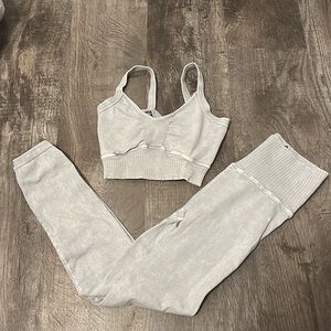 NWOT Free People Good Karma Set in Ice Grey